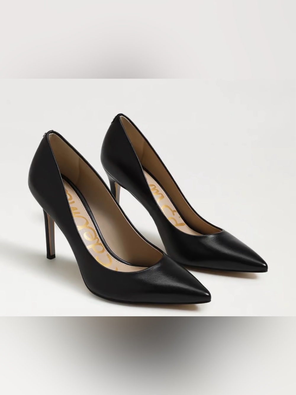 Sam Edelman Black Pointed-Toe Stiletto Pumps